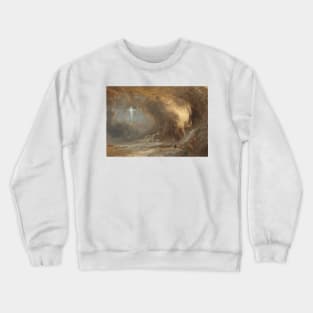 Vision of the Cross by Frederic Edwin Church Crewneck Sweatshirt